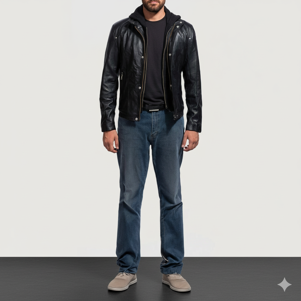 Men's Highschool Black Leather Jacket – The Jacket Maker