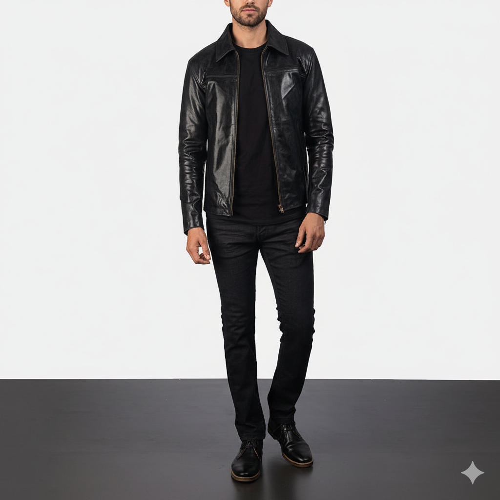 Men's Mystical Black Leather Jacket – The Jacket Maker