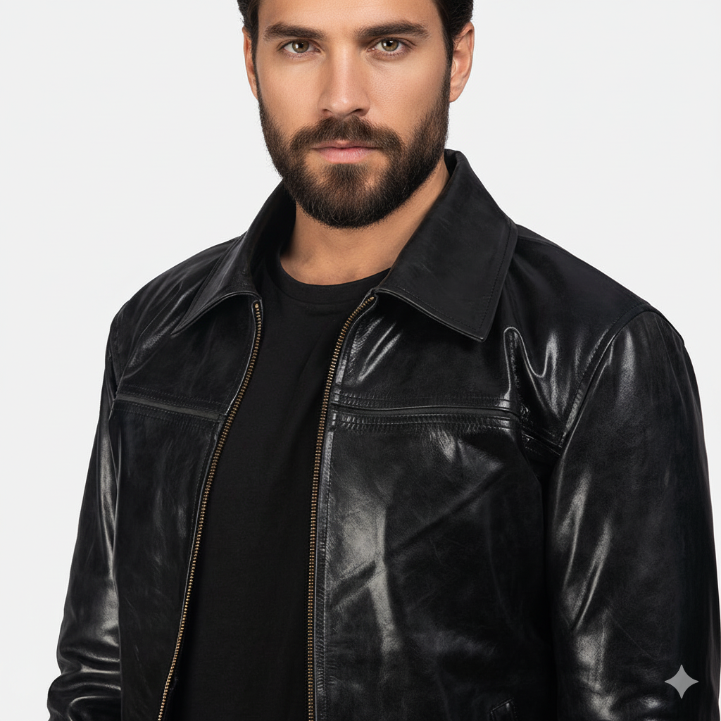 Men's Mystical Black Leather Jacket – The Jacket Maker