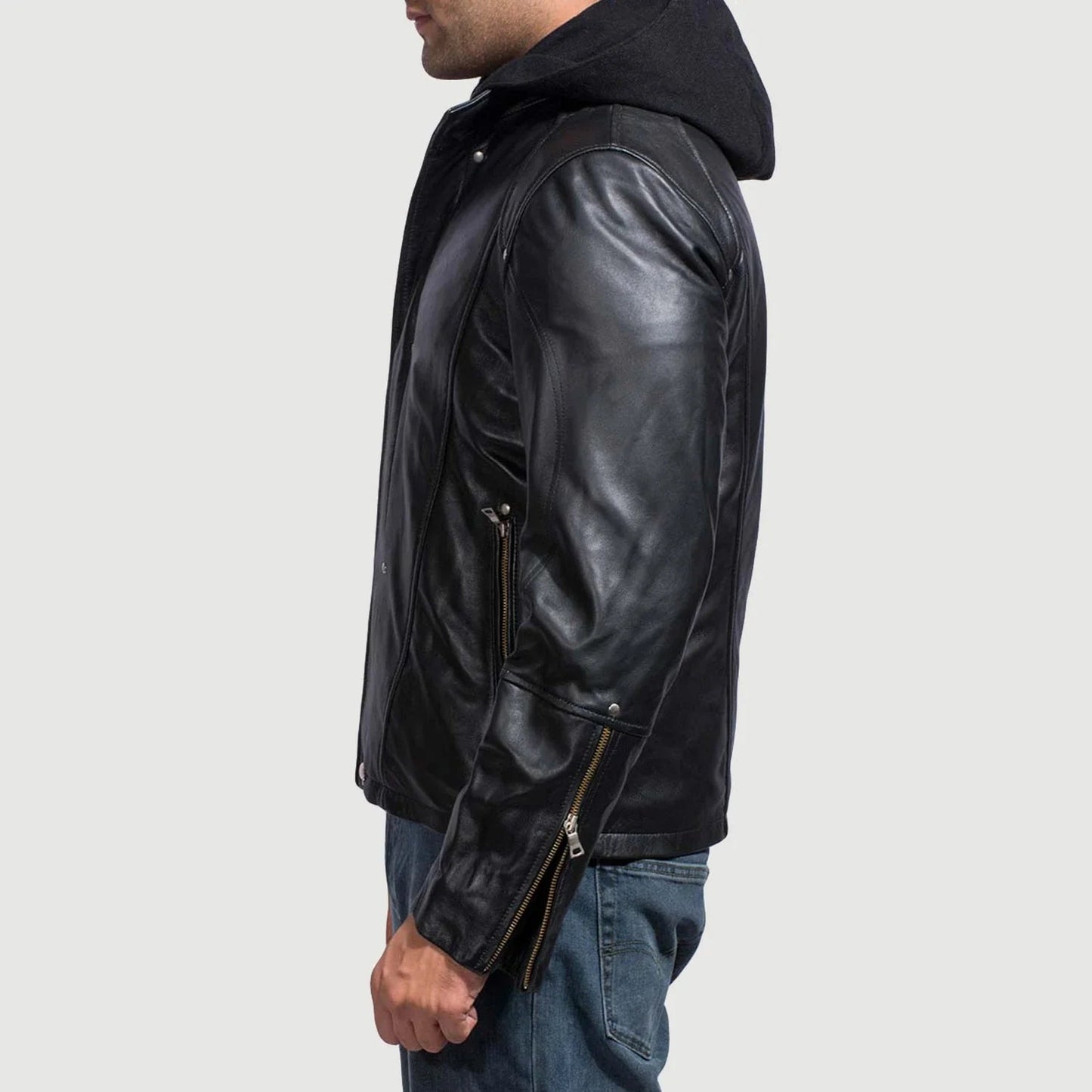Men's Highschool Black Leather Jacket – The Jacket Maker