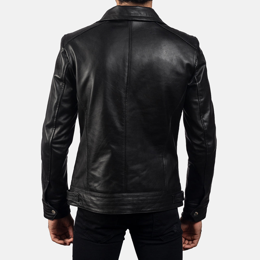 Men's Legacy Black Leather Biker Jacket – The Jacket Maker