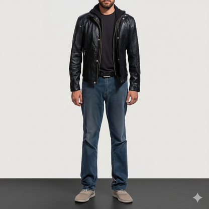 Men's Highschool Black Leather Jacket – The Jacket Maker