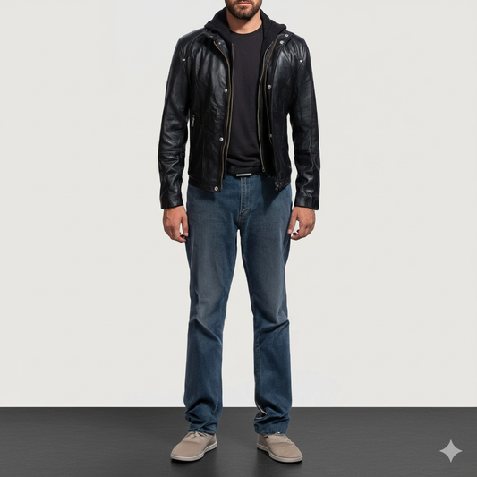 Men's Highschool Black Leather Jacket – The Jacket Maker