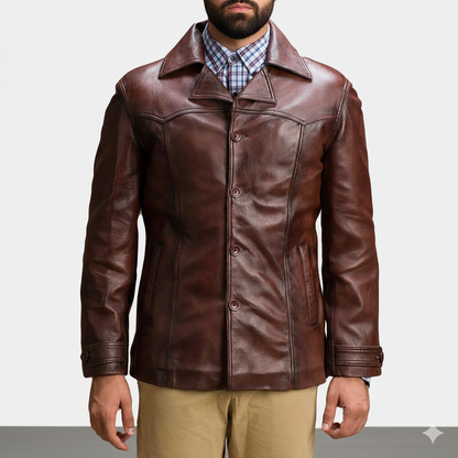 Men's Vincent Alley Brown Leather Jacket – The Jacket Maker