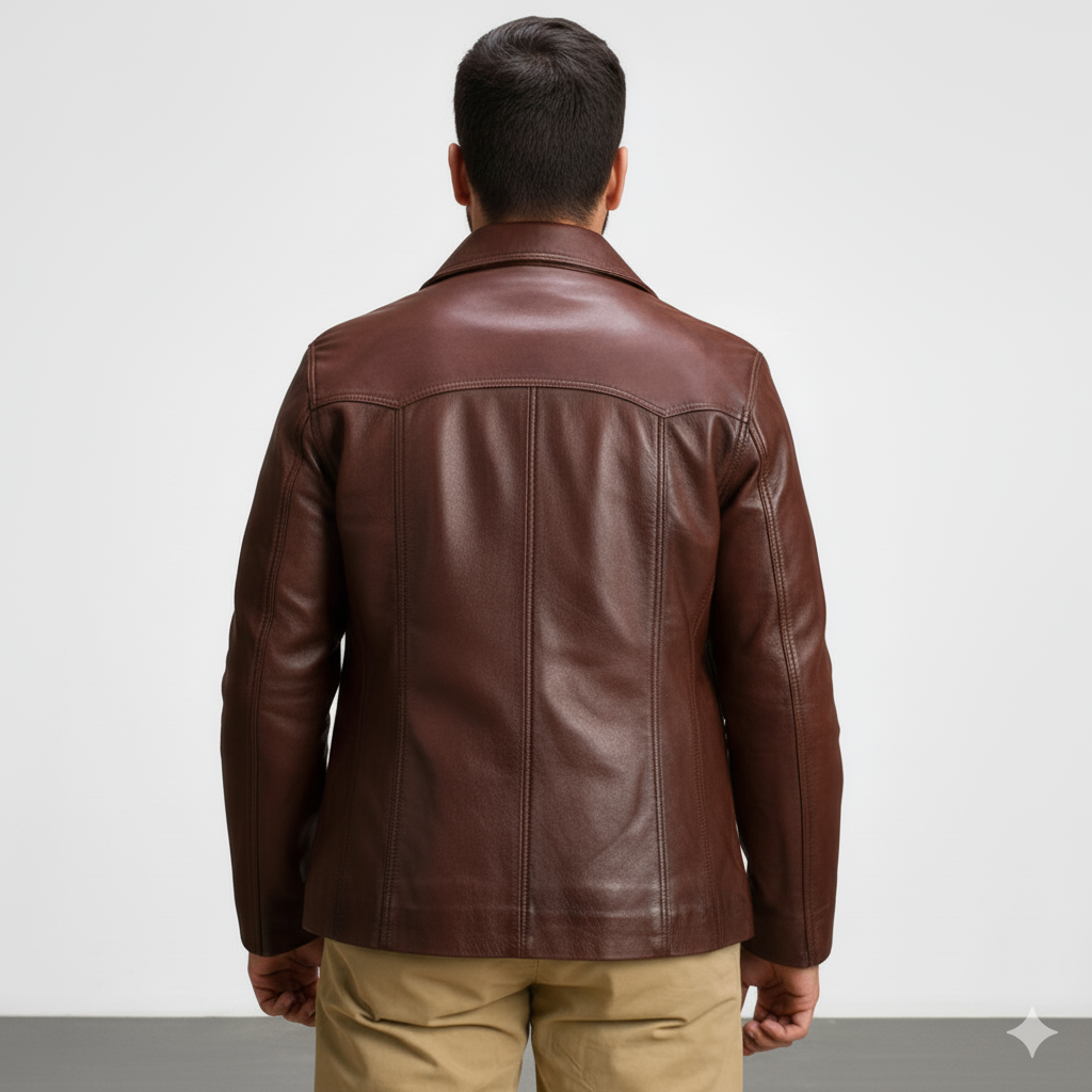 Men's Vincent Alley Brown Leather Jacket – The Jacket Maker