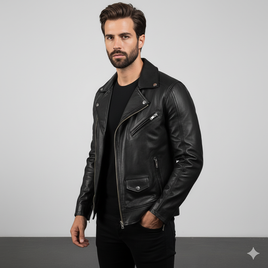Men's Mystical Black Leather Jacket – The Jacket Maker