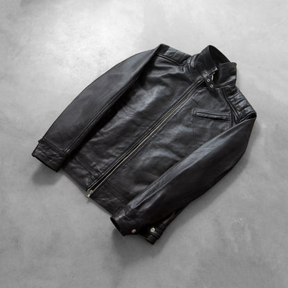 Men's Legacy Black Leather Biker Jacket – The Jacket Maker