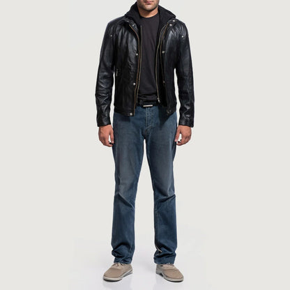 Men's Highschool Black Leather Jacket – The Jacket Maker