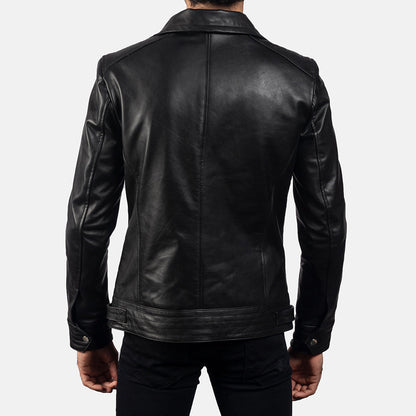 Men's Legacy Black Leather Biker Jacket – The Jacket Maker